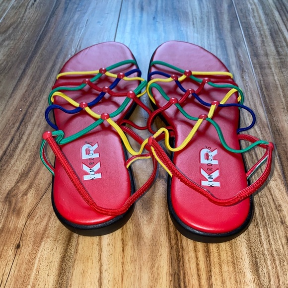 Vintage Kim Rogers Rainbow Rope Sandals - Picture 3 of 9